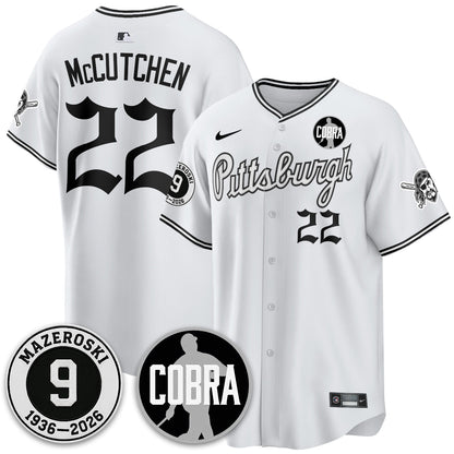 PIT Memories Vapor Limited Gothic Jersey - Bill Mazeroski Patch - All Stitched-DTD