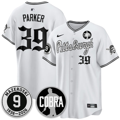 PIT Memories Vapor Limited Gothic Jersey - Bill Mazeroski Patch - All Stitched-DTD