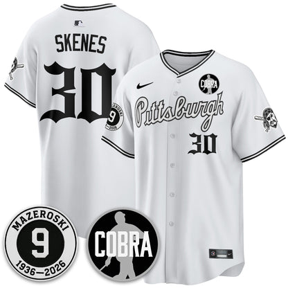 PIT Memories Vapor Limited Gothic Jersey - Bill Mazeroski Patch - All Stitched-DTD