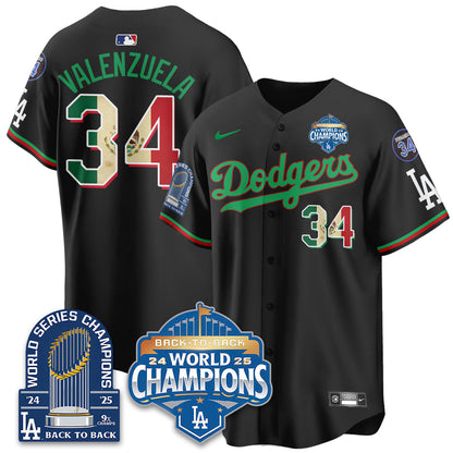 LAD Mexico World Series Champions Jersey - 9x Champs - All Stitched-DTD
