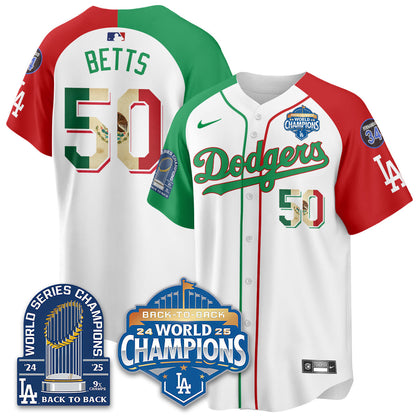 LAD Mexico World Series Champions Jersey - 9x Champs - All Stitched-DTD