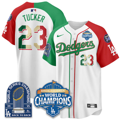 LAD Mexico World Series Champions Jersey - 9x Champs - All Stitched-DTD