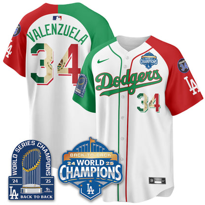 LAD Mexico World Series Champions Jersey - 9x Champs - All Stitched-DTD