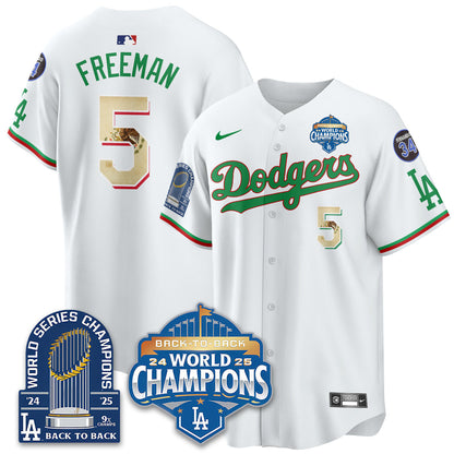 LAD Mexico World Series Champions Jersey - 9x Champs - All Stitched-DTD