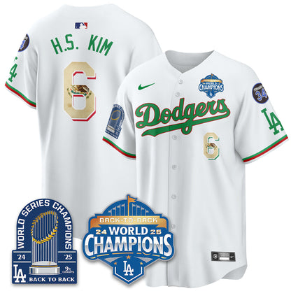LAD Mexico World Series Champions Jersey - 9x Champs - All Stitched-DTD