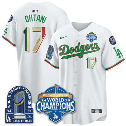LAD Mexico World Series Champions Jersey - 9x Champs - All Stitched-DTD