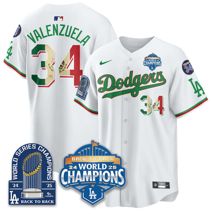 LAD Mexico World Series Champions Jersey - 9x Champs - All Stitched-DTD