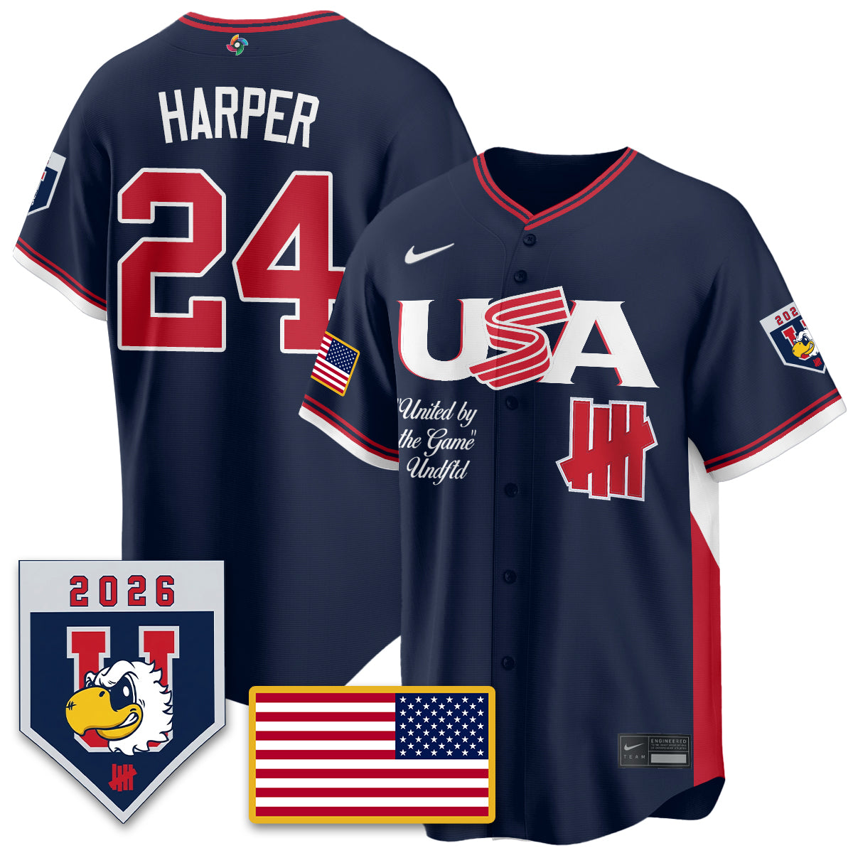 USA Baseball x Undefeated 2026 World Baseball Classic Limited Jersey - All Stitched-DTD