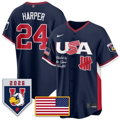 USA Baseball x Undefeated 2026 World Baseball Classic Limited Jersey - All Stitched-DTD