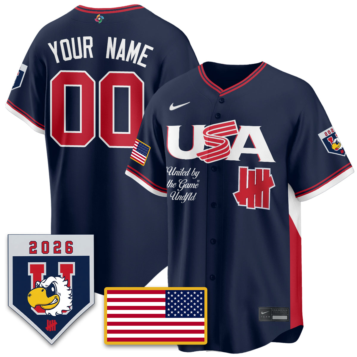 USA Baseball x Undefeated 2026 World Baseball Classic Limited Jersey - All Stitched-DTD
