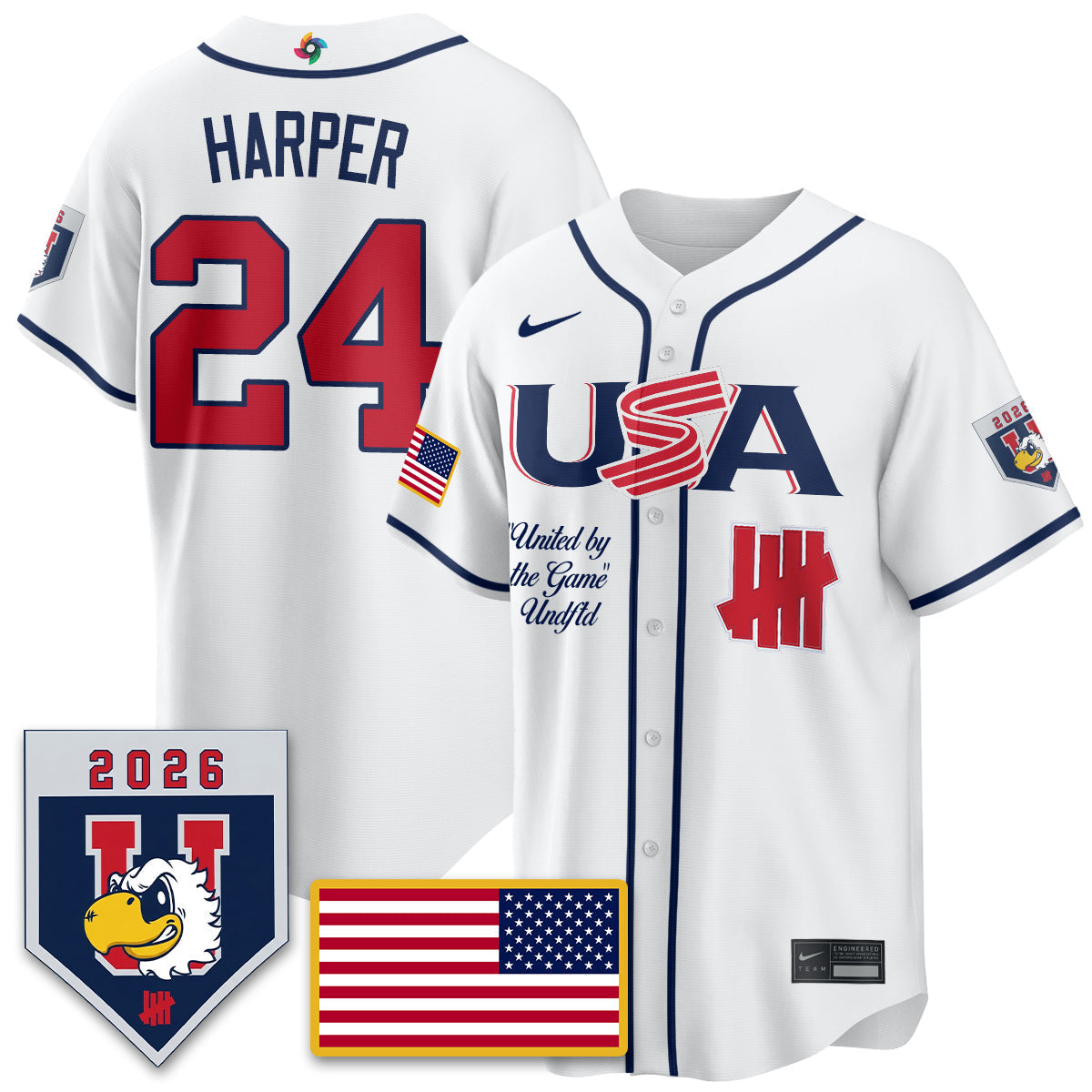 USA Baseball x Undefeated 2026 World Baseball Classic Limited Jersey - All Stitched-DTD