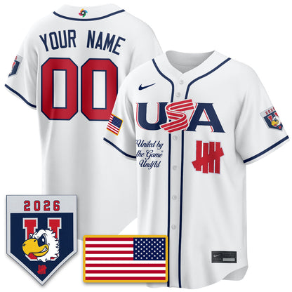 Custom USA Baseball x Undefeated 2026 World Baseball Classic Limited Jersey - All Stitched-DTD