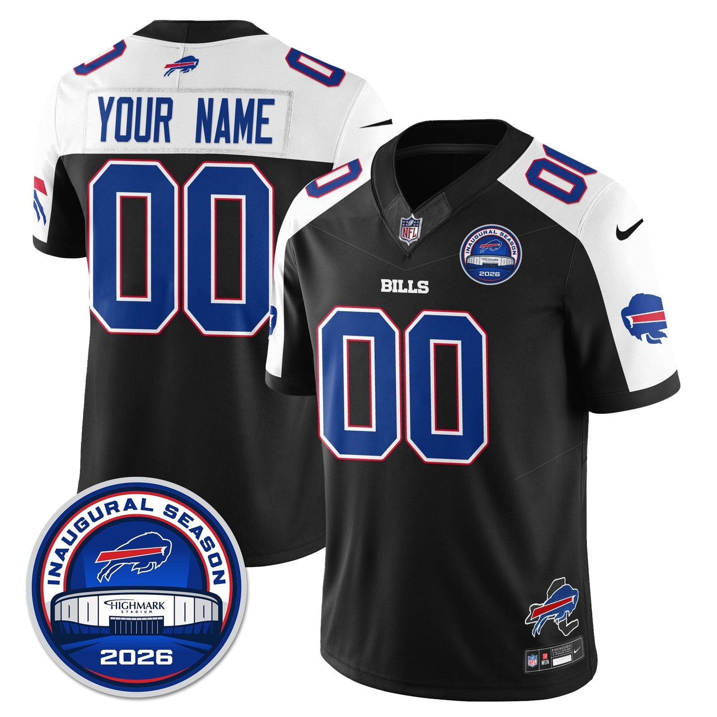 BUF 2026 Inaugural Season Patch Vapor Limited Custom Jersey - All Stitched-DTD