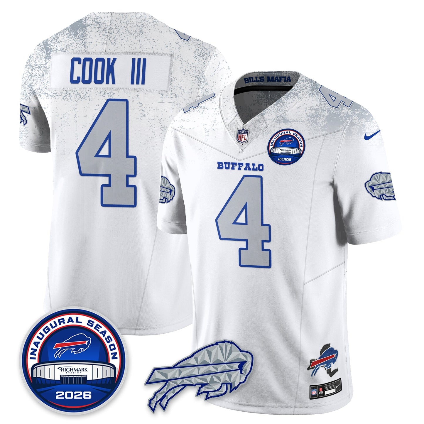 BUF 2026 Inaugural Season Patch Vapor Limited Jersey - All Stitched-DTD