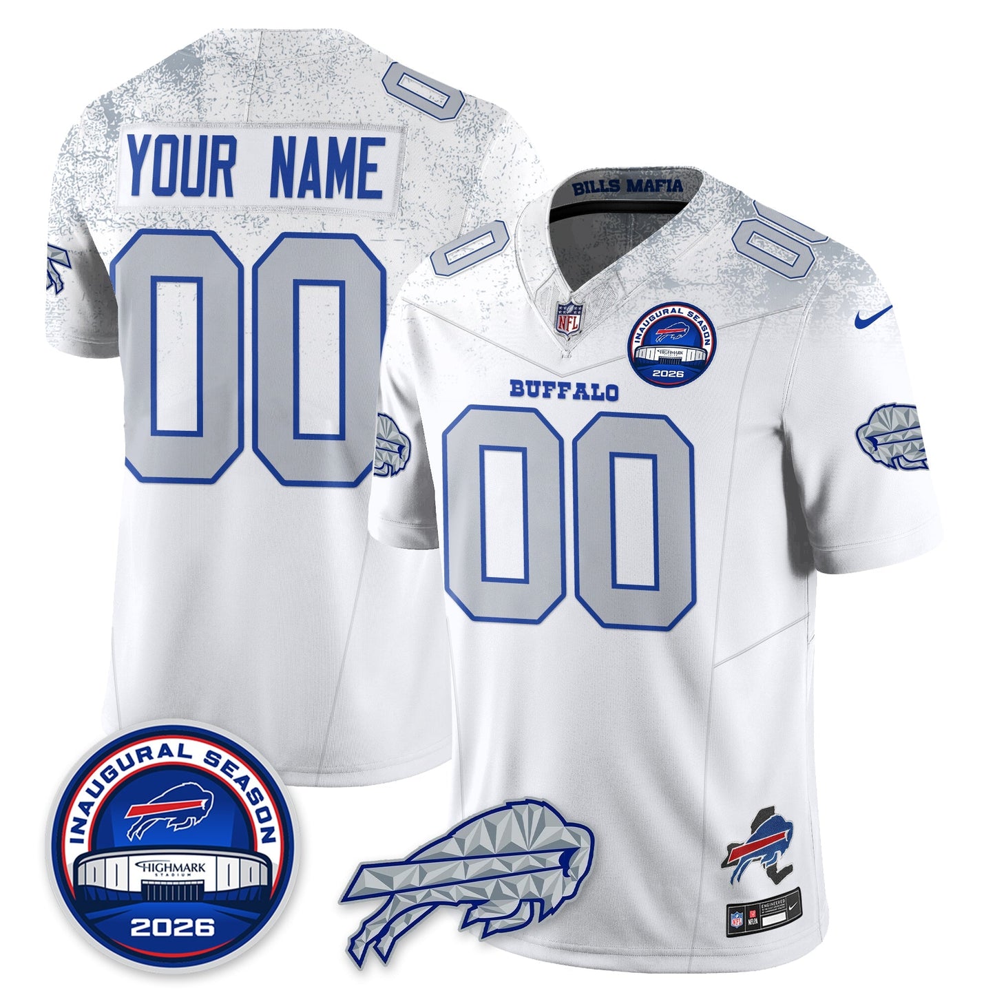 BUF 2026 Inaugural Season Patch Vapor Limited Custom Jersey - All Stitched-DTD