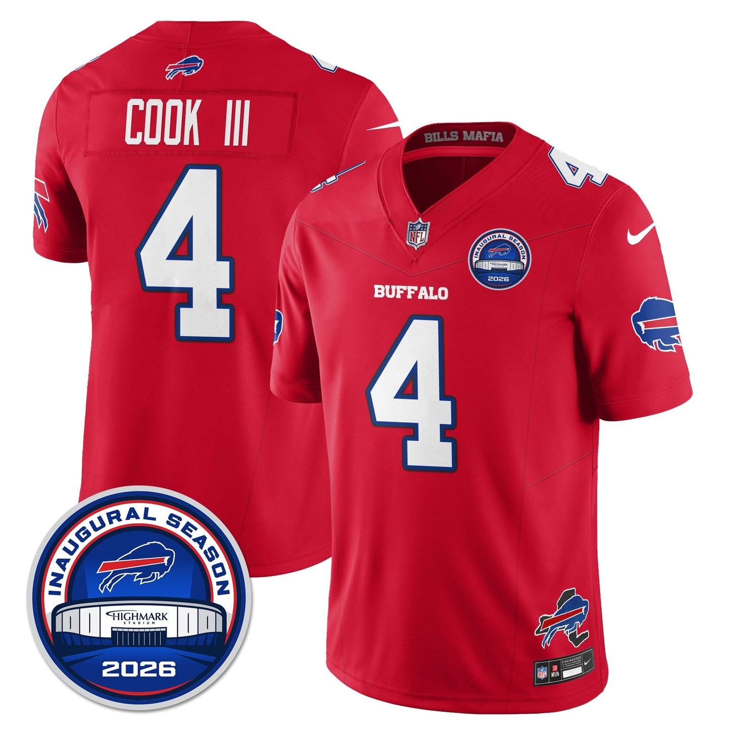 BUF 2026 Inaugural Season Patch Vapor Limited Jersey - All Stitched-DTD