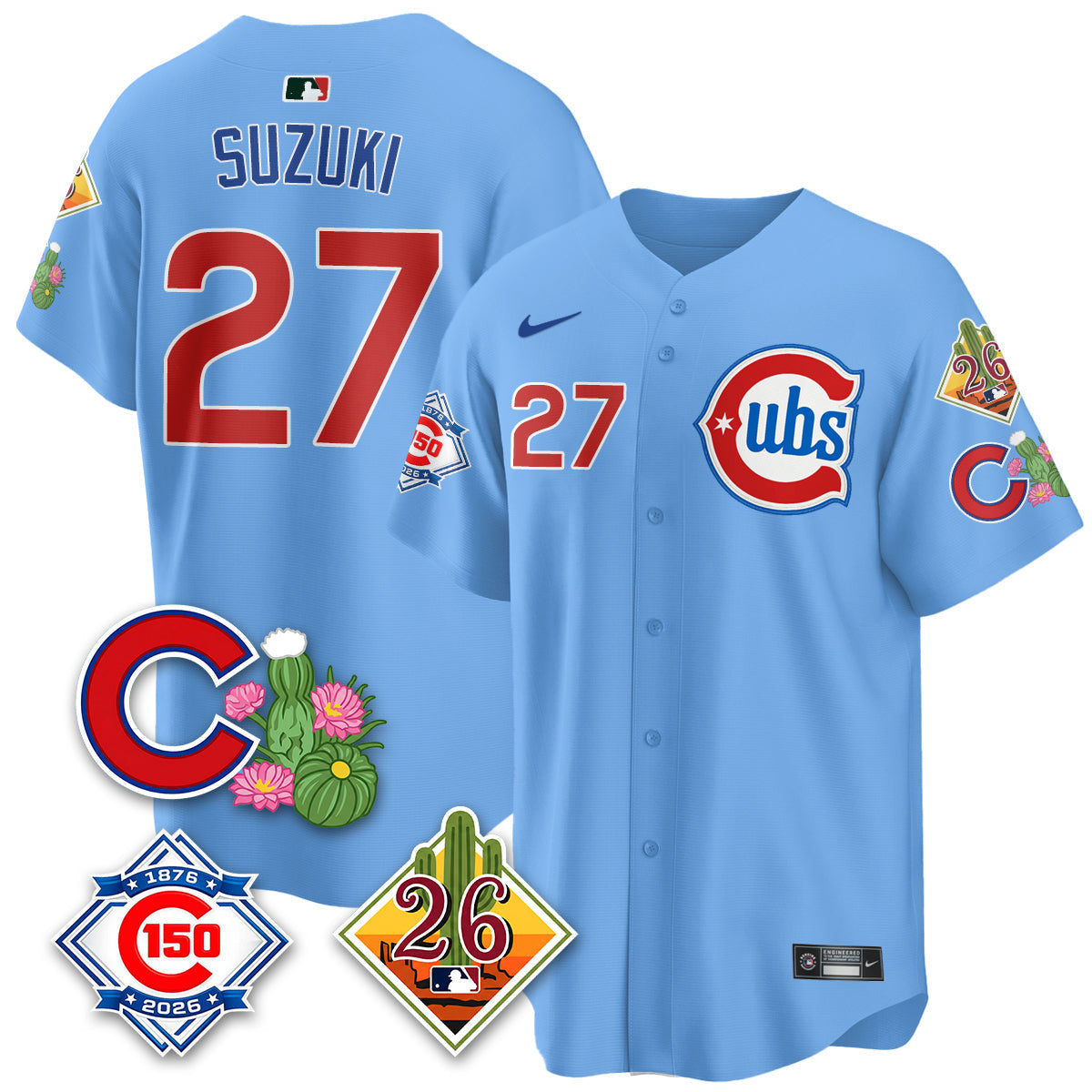 CHC 2026 Spring Training Vapor Limited Jersey - 150th Anniversary Patch - All Stitched-DTD