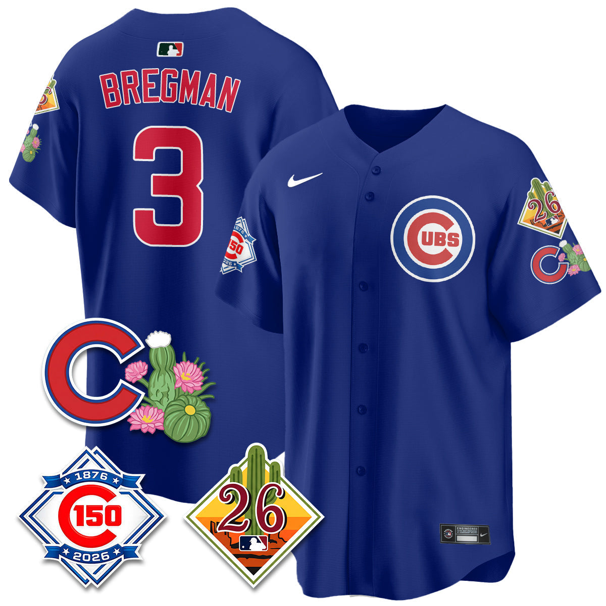 CHC 2026 Spring Training Vapor Limited Jersey - 150th Anniversary Patch - All Stitched-DTD
