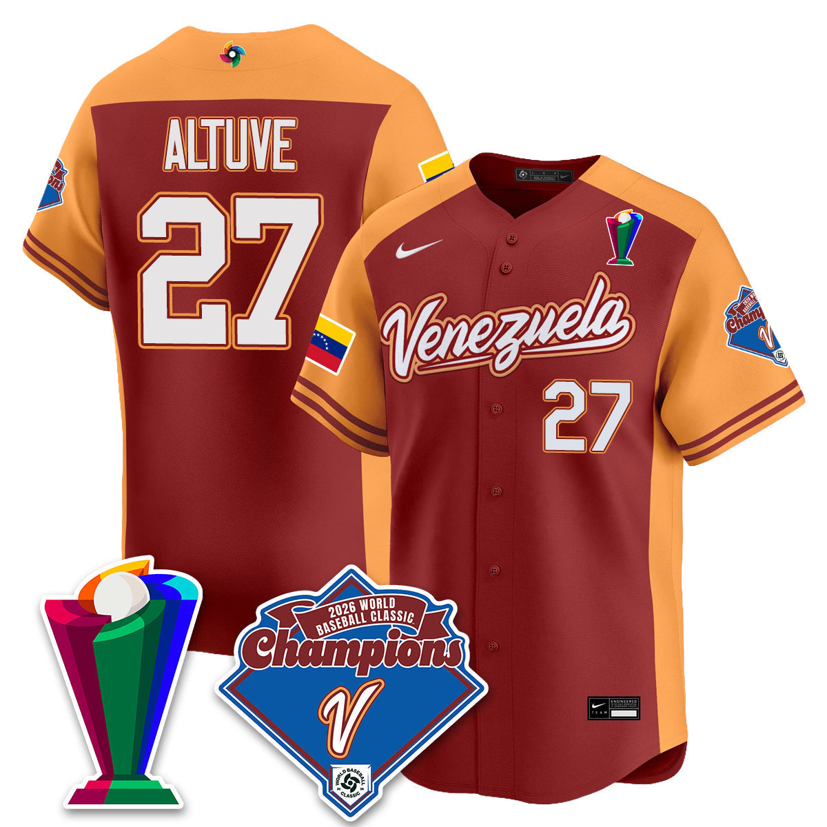 Venezuela Baseball 2026 World Baseball Classic Champions Limited Jersey - All Stitched-DTD
