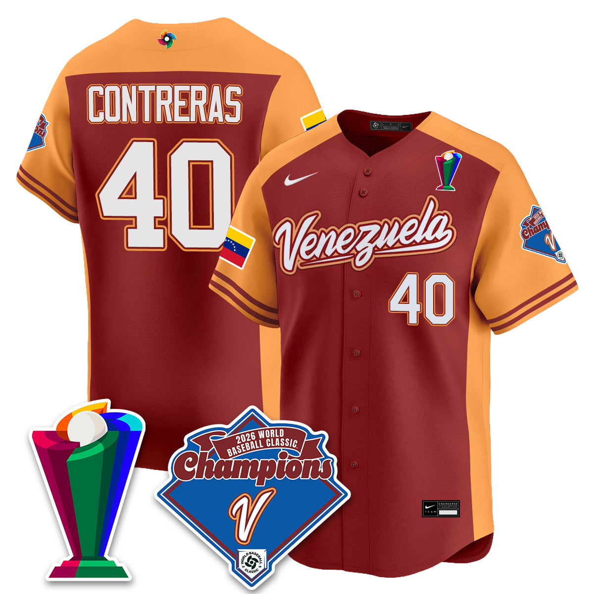 Venezuela Baseball 2026 World Baseball Classic Champions Limited Jersey - All Stitched-DTD