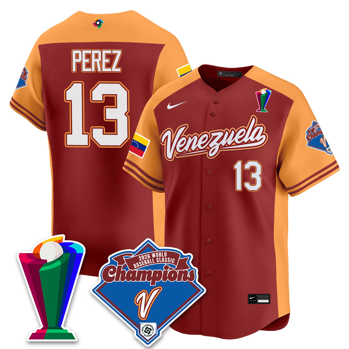 Venezuela Baseball 2026 World Baseball Classic Champions Limited Jersey - All Stitched-DTD