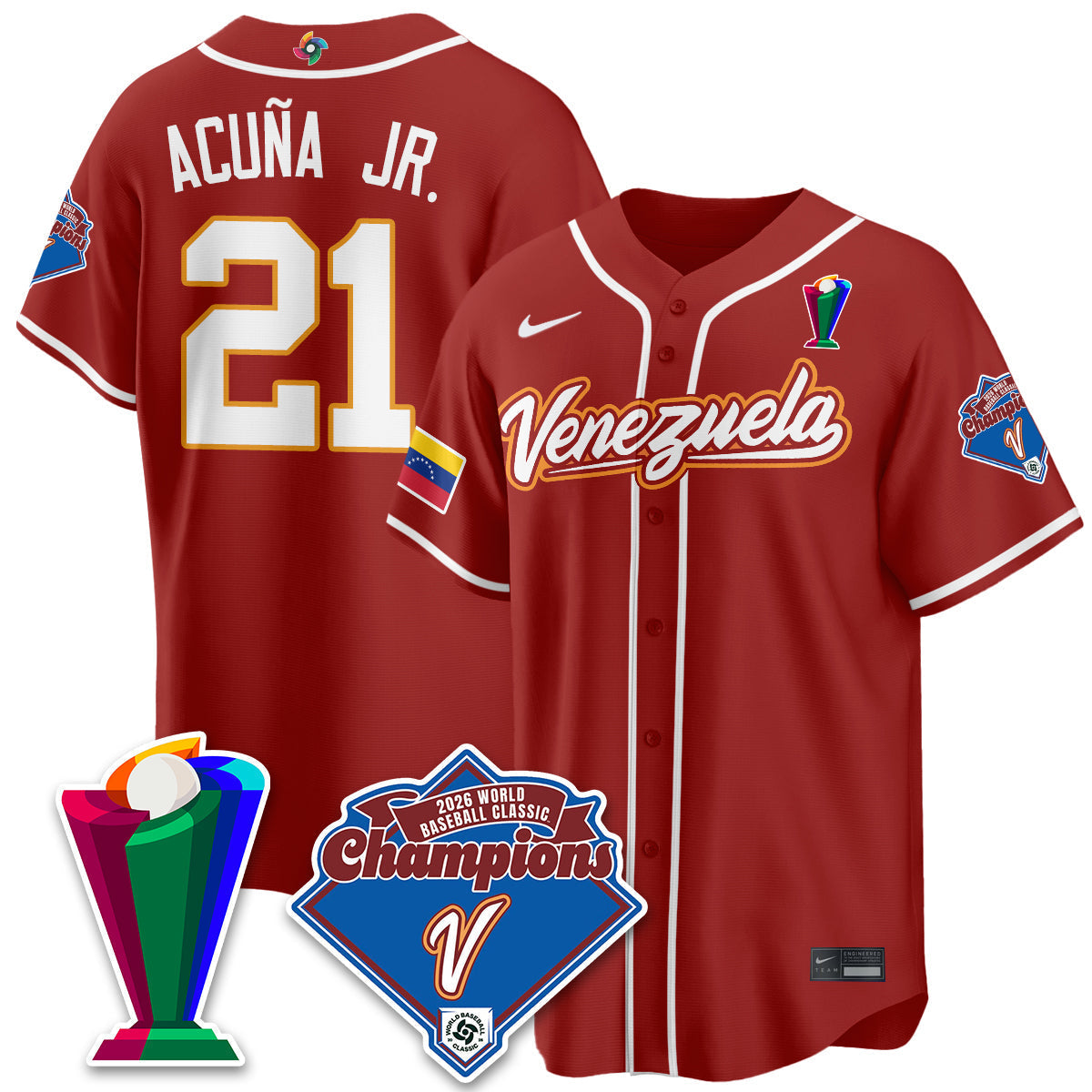 Venezuela Baseball 2026 World Baseball Classic Champions Limited Jersey - All Stitched-DTD