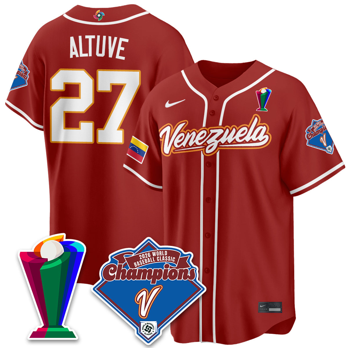 Venezuela Baseball 2026 World Baseball Classic Champions Limited Jersey - All Stitched-DTD