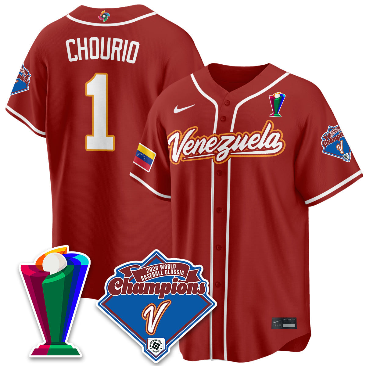 Venezuela Baseball 2026 World Baseball Classic Champions Limited Jersey - All Stitched-DTD