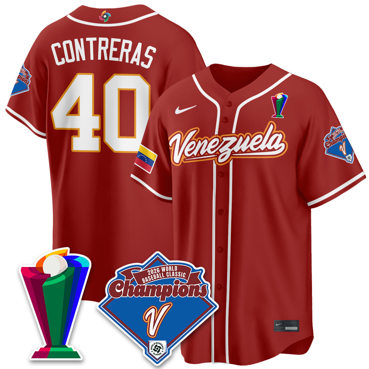 Venezuela Baseball 2026 World Baseball Classic Champions Limited Jersey - All Stitched-DTD