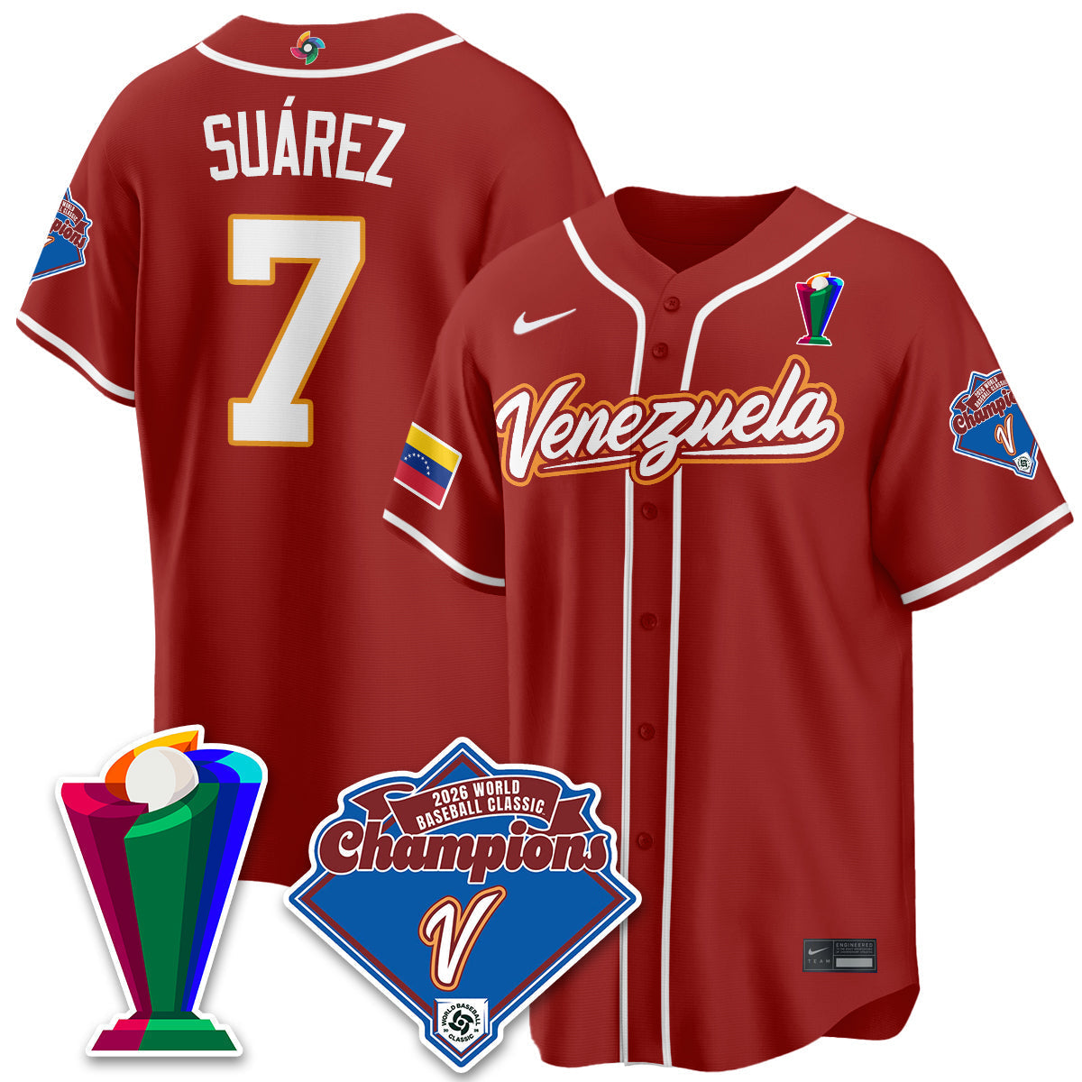 Venezuela Baseball 2026 World Baseball Classic Champions Limited Jersey - All Stitched-DTD