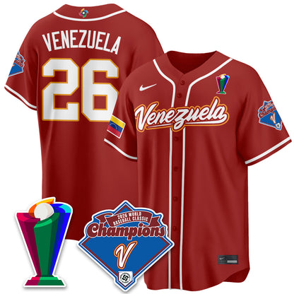 Venezuela Baseball 2026 World Baseball Classic Champions Limited Jersey - All Stitched-DTD