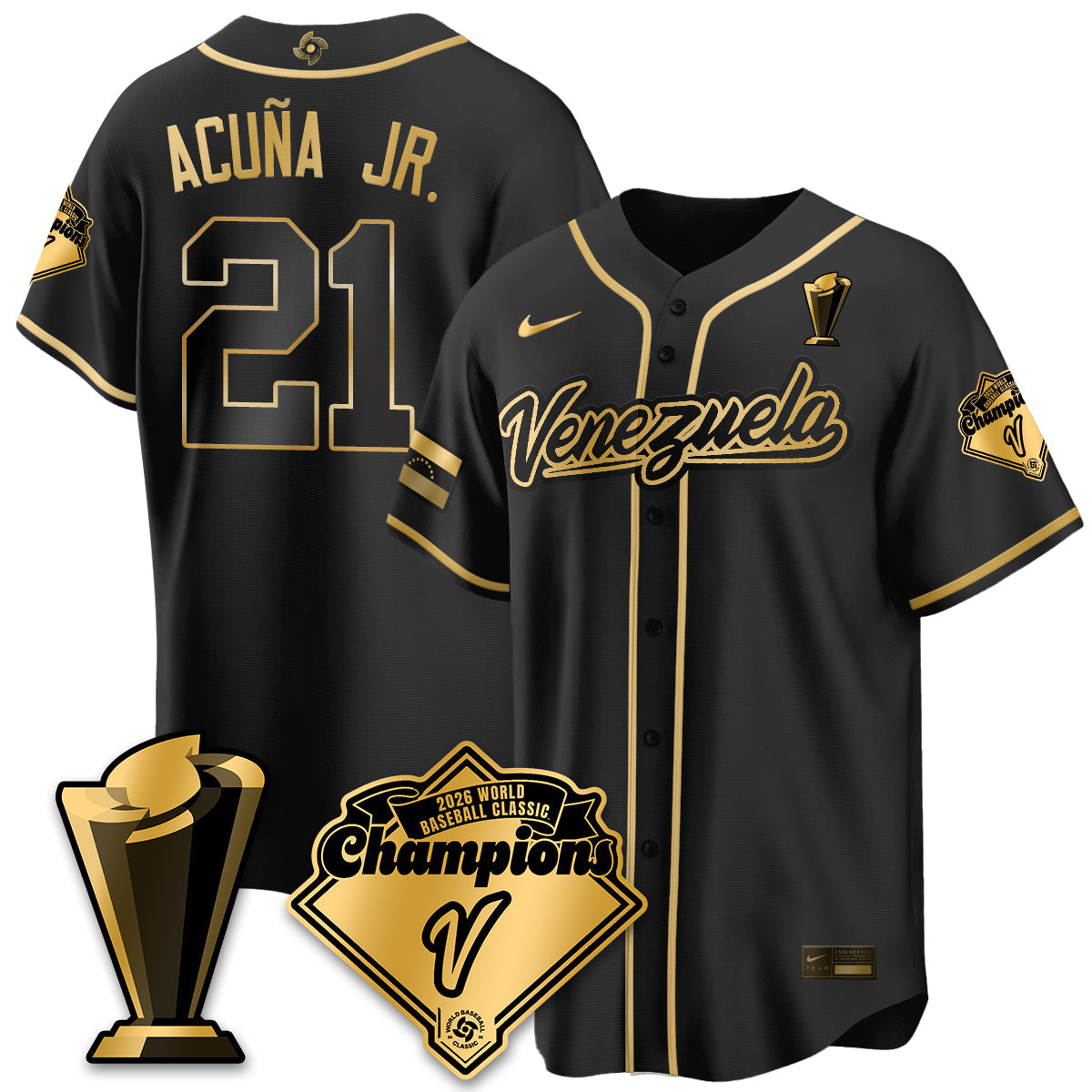 Venezuela Baseball 2026 World Baseball Classic Champions Limited Jersey - All Stitched-DTD