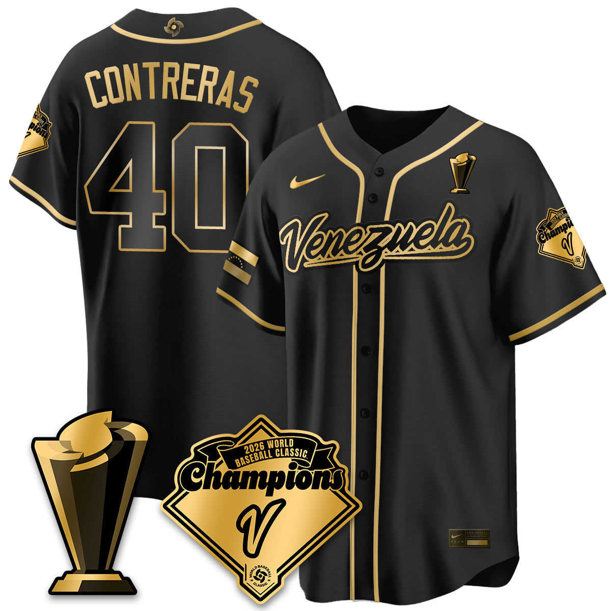 Venezuela Baseball 2026 World Baseball Classic Champions Limited Jersey - All Stitched-DTD