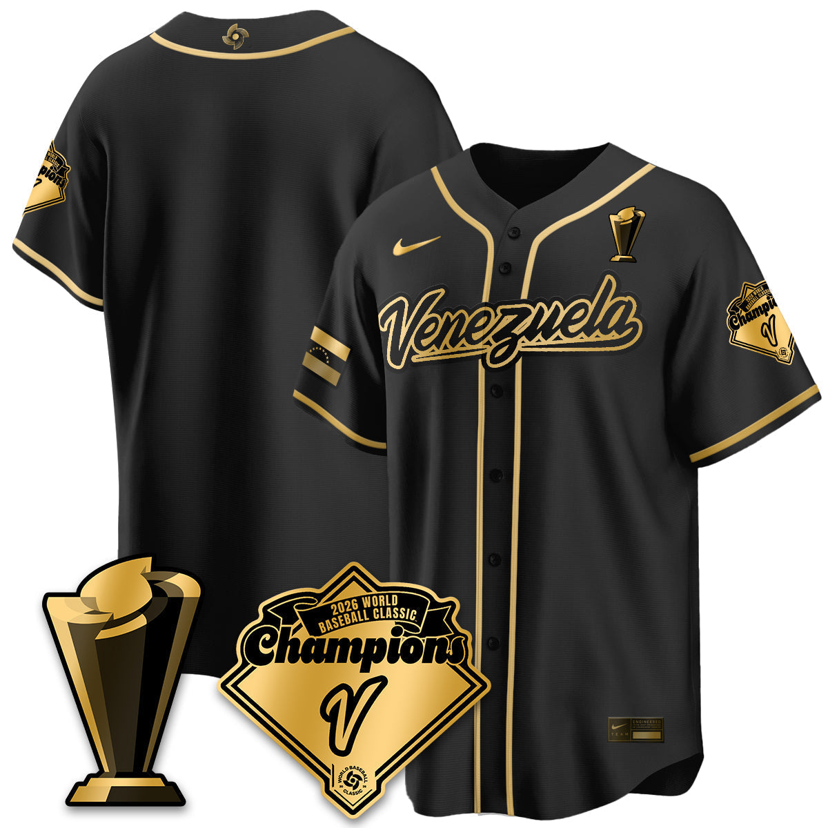 Venezuela Baseball 2026 World Baseball Classic Champions Limited Jersey - All Stitched-DTD