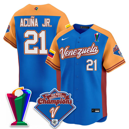 Venezuela Baseball 2026 World Baseball Classic Champions Limited Jersey - All Stitched-DTD