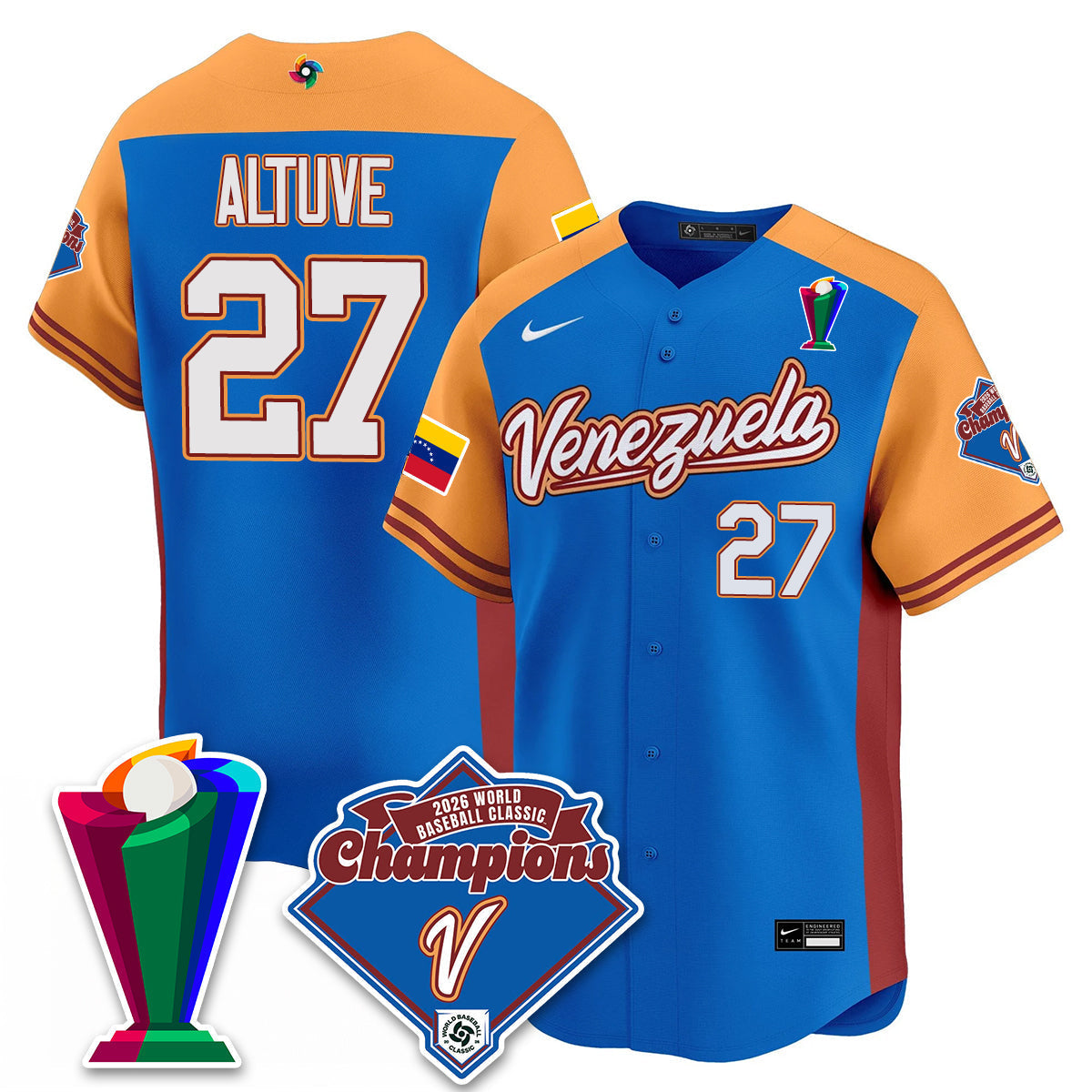 Venezuela Baseball 2026 World Baseball Classic Champions Limited Jersey - All Stitched-DTD
