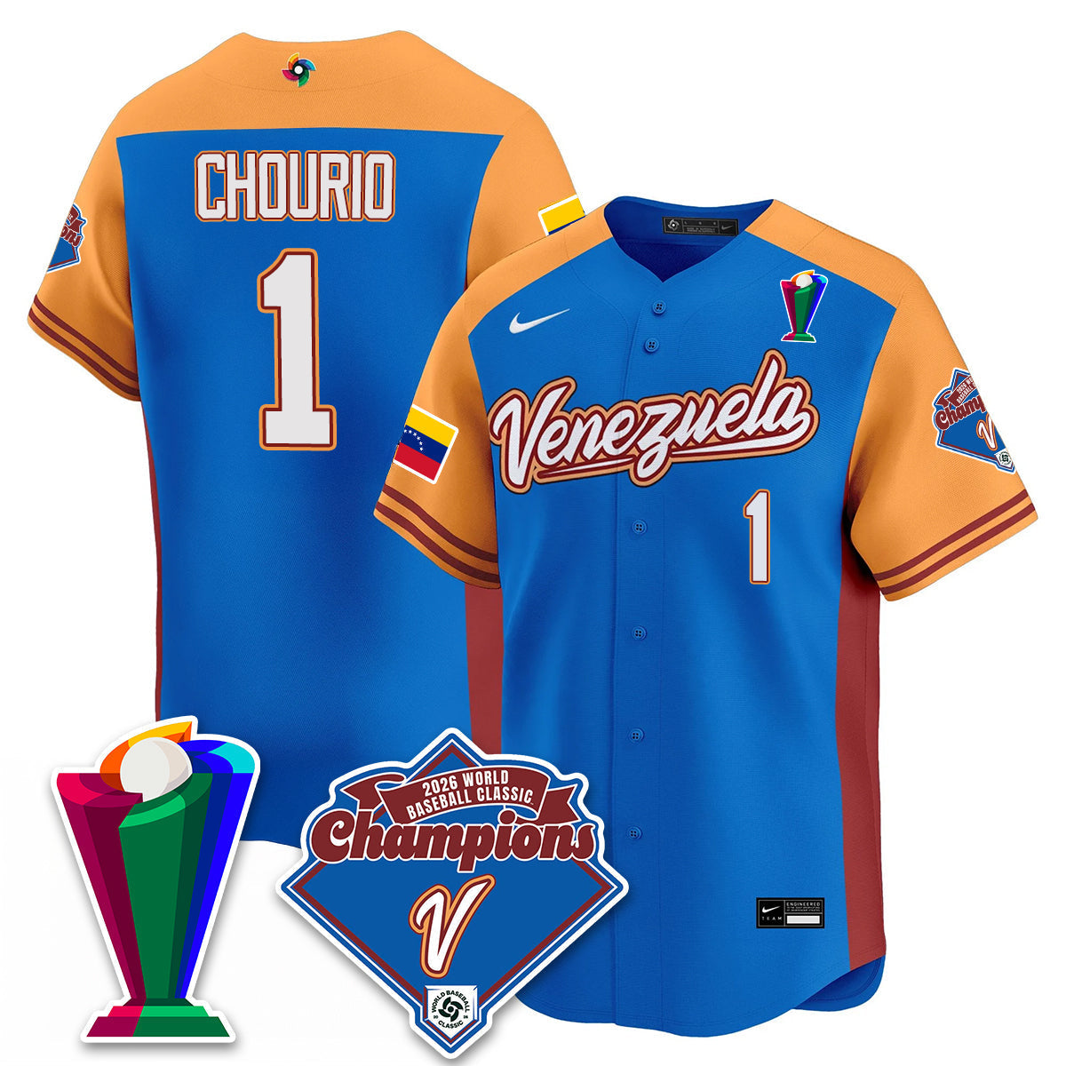 Venezuela Baseball 2026 World Baseball Classic Champions Limited Jersey - All Stitched-DTD