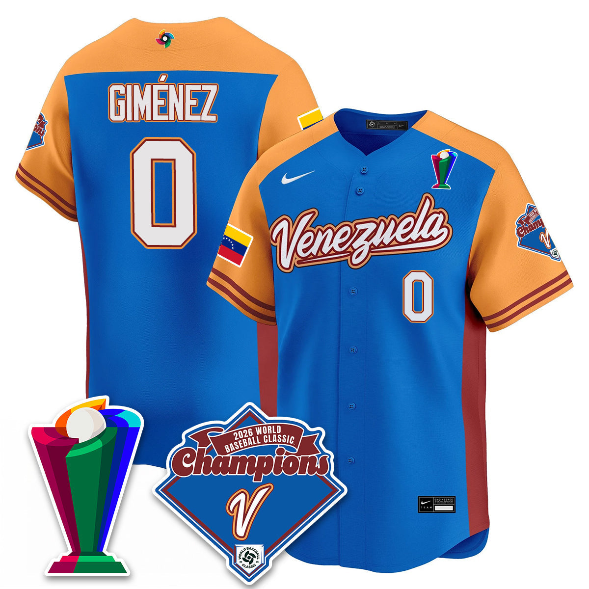 Venezuela Baseball 2026 World Baseball Classic Champions Limited Jersey - All Stitched-DTD