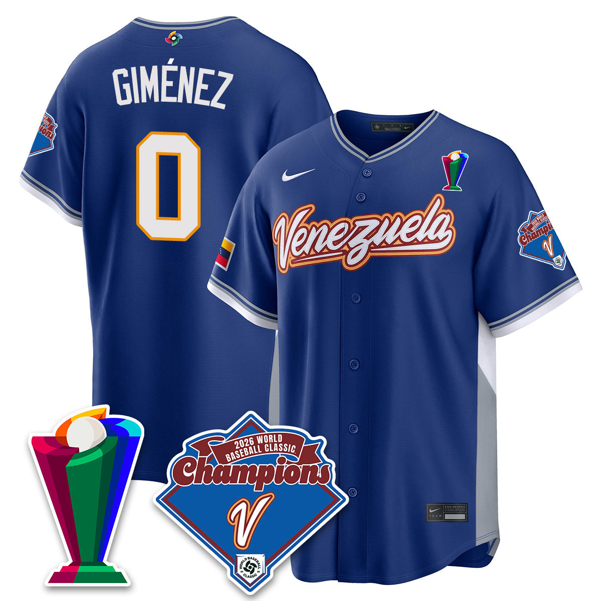 Venezuela Baseball 2026 World Baseball Classic Champions Limited Jersey - All Stitched-DTD