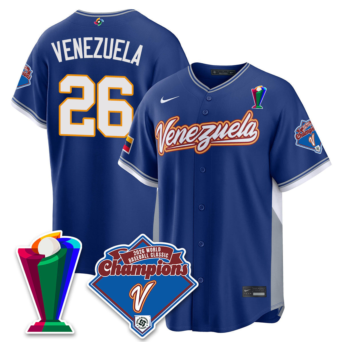 Venezuela Baseball 2026 World Baseball Classic Champions Limited Jersey - All Stitched-DTD