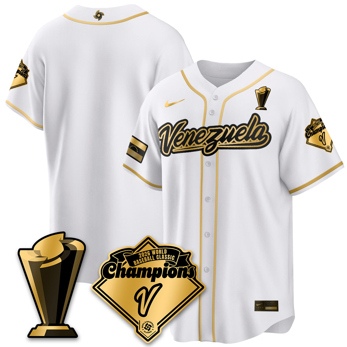 Venezuela Baseball 2026 World Baseball Classic Champions Limited Jersey - All Stitched-DTD