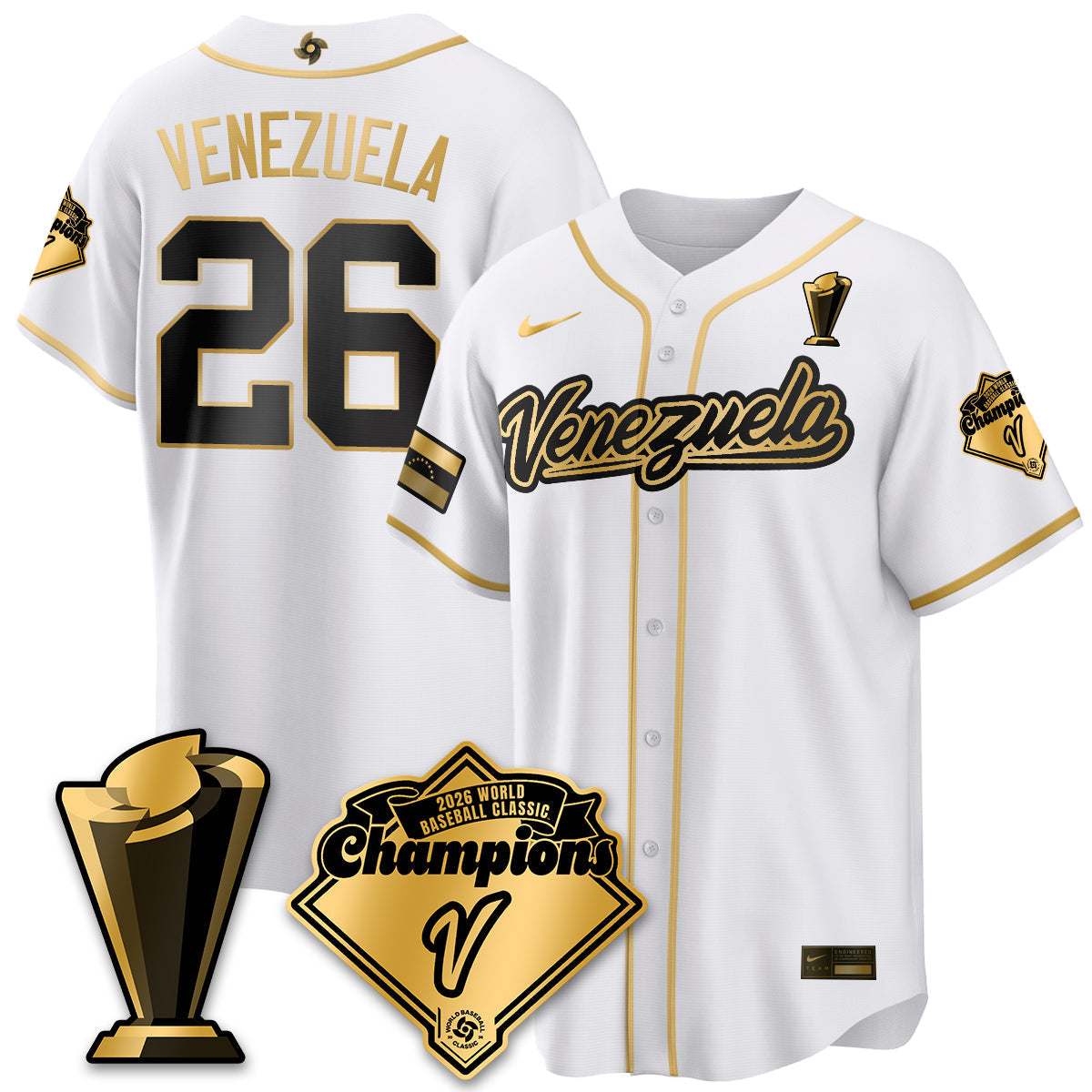 Venezuela Baseball 2026 World Baseball Classic Champions Limited Jersey - All Stitched-DTD