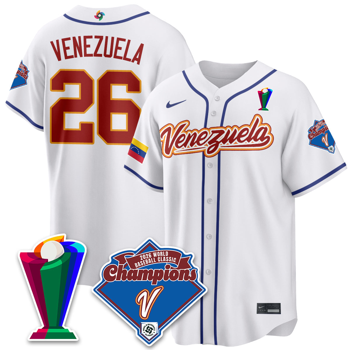 Venezuela Baseball 2026 World Baseball Classic Champions Limited Jersey - All Stitched-DTD