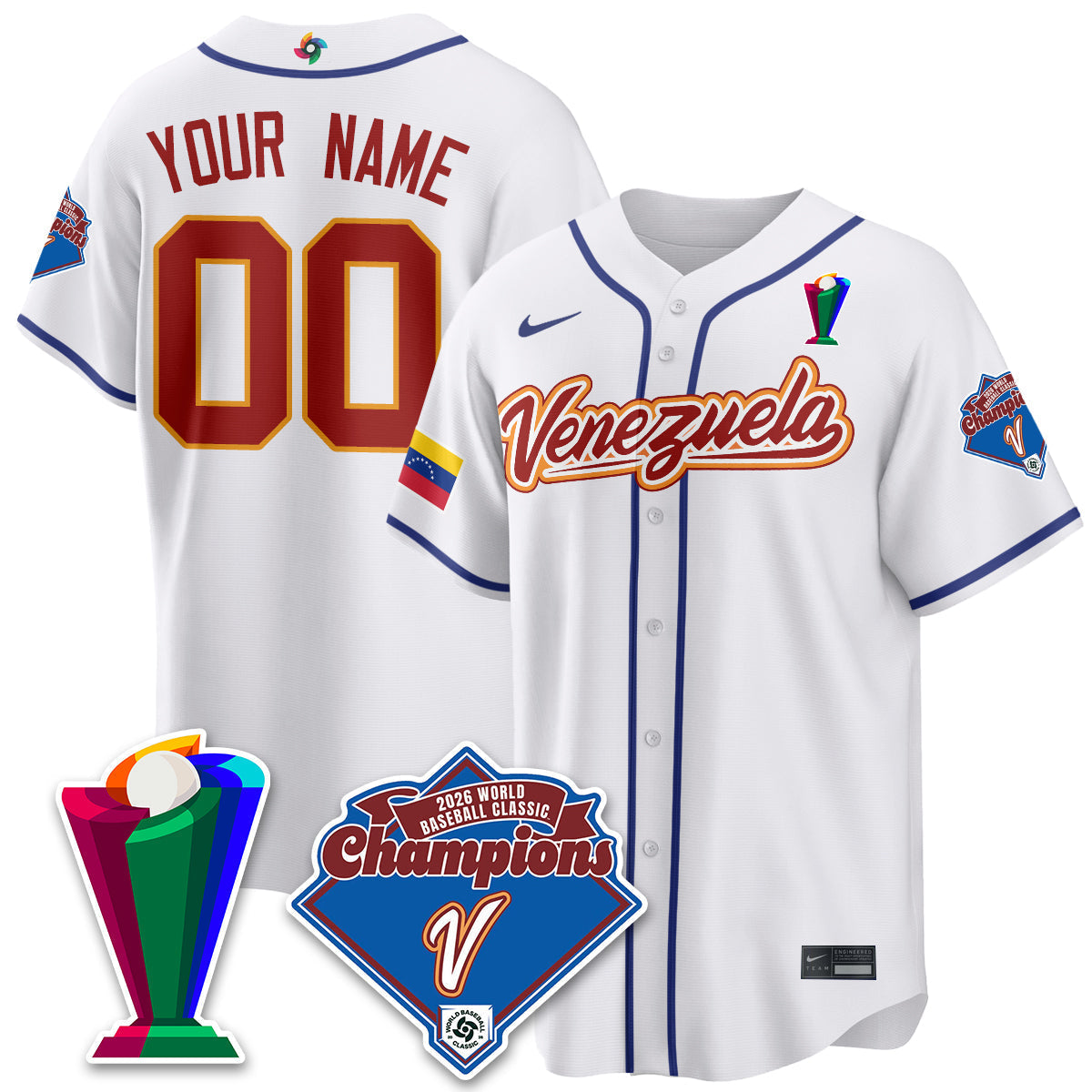 Venezuela Baseball 2026 World Baseball Classic Champions Limited Jersey - All Stitched-DTD