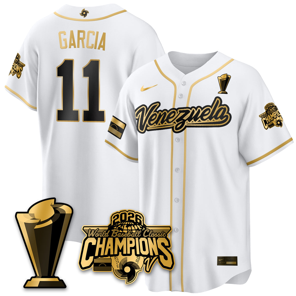 Venezuela Baseball 2026 World Baseball Classic Champions Limited Jersey V2 - All Stitched-DTD
