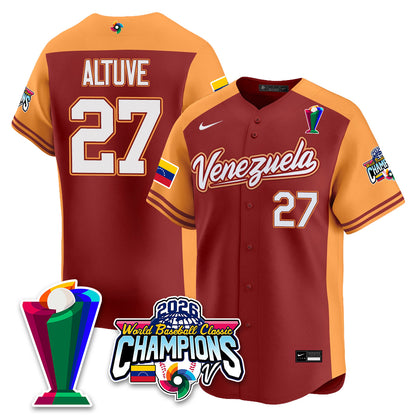 Venezuela Baseball 2026 World Baseball Classic Champions Limited Jersey V2 - All Stitched-DTD