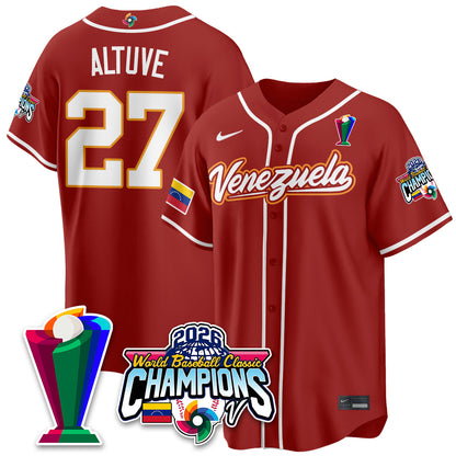 Venezuela Baseball 2026 World Baseball Classic Champions Limited Jersey V2 - All Stitched-DTD