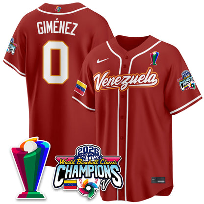Venezuela Baseball 2026 World Baseball Classic Champions Limited Jersey V2 - All Stitched-DTD