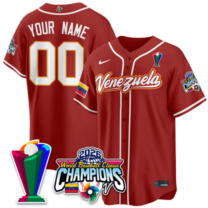 Venezuela Baseball 2026 World Baseball Classic Champions Limited Jersey V2 - All Stitched-DTD