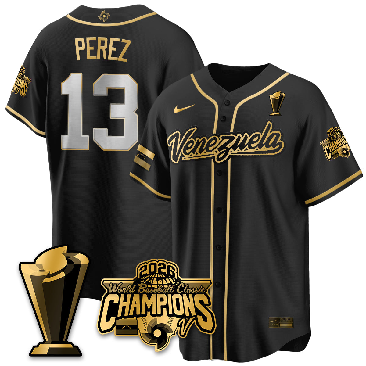 Venezuela Baseball 2026 World Baseball Classic Champions Limited Jersey V2 - All Stitched-DTD